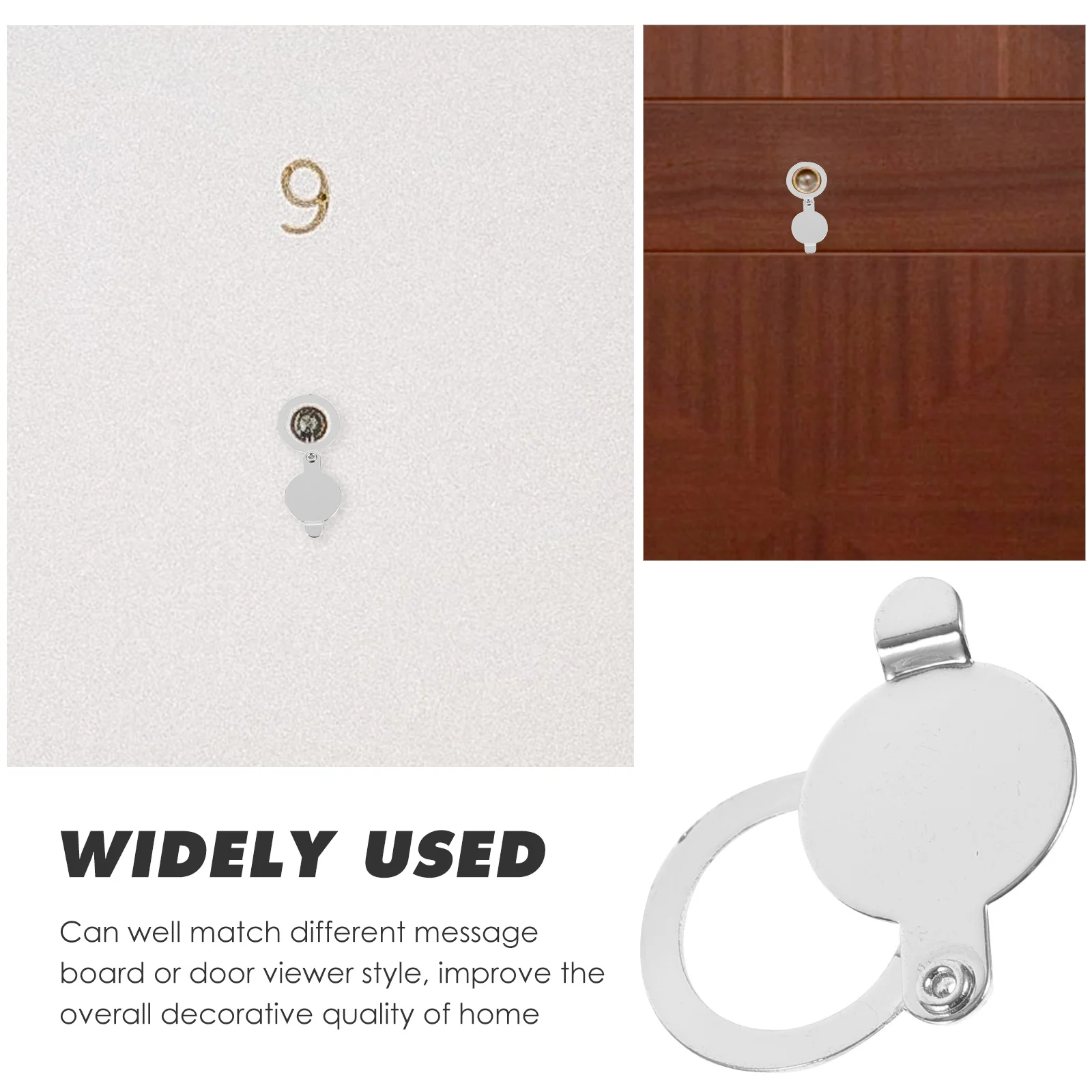 4 Pcs Door Mirror Protection Film Eye Viewer Cover Privacy Hole Peephole Only Plate An Fittings Office Accessories