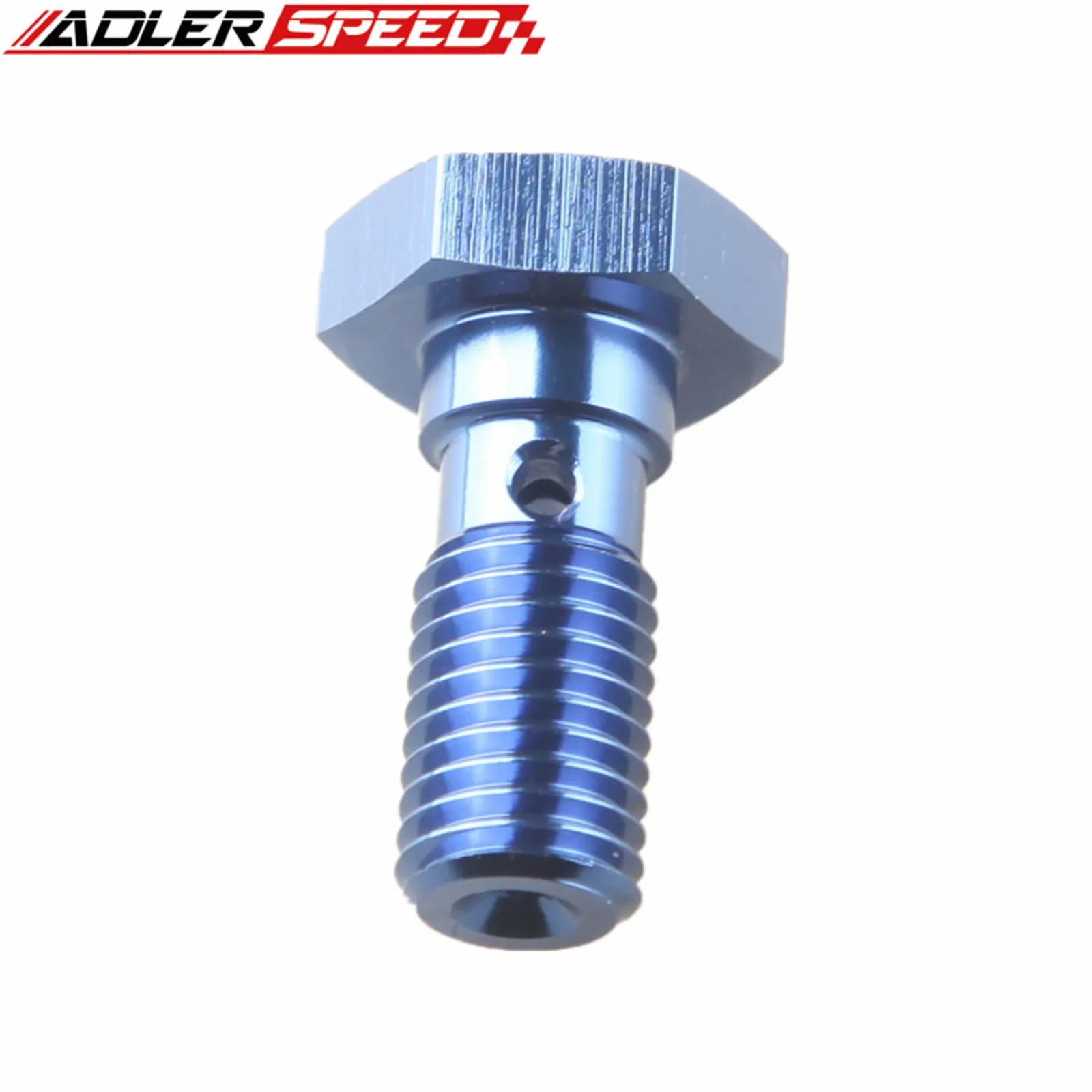 ADLERSPEED M10 x1.25 Banjo Bolt Aluminium Banjo Bolt Brake Adaptor Black / Blue