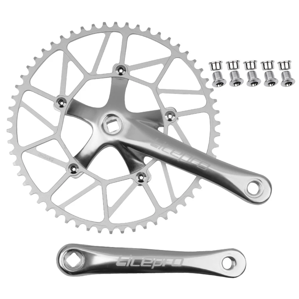 

Litepro Ultralight Hollow 130BCD 50-58t Crankset Chainring Bicycle 170mm Crank Road Bikes Ebike Aluminum Alloy Crankset Parts