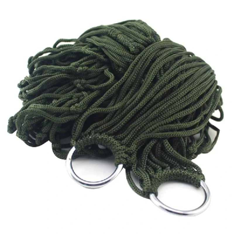 Portable Outdoor Sport Hammock, Outdoor Camping Hammock Mesh Net for Garden Beach Yard Travel Garden Swing Hanging Bed 4