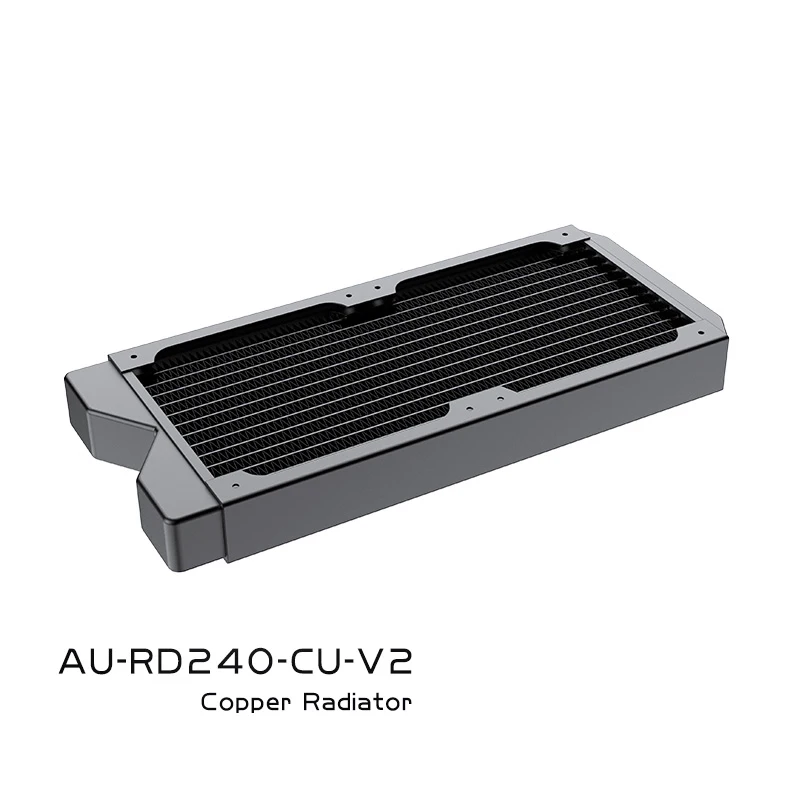 Azieru 240 360 Radiador de Refrigeração de Água Cobre Watercooler Exaustão Trocador de Calor Dissipação pc Cpu Gpu Cooler Au-rd240-cu-v2 - Imagem 4