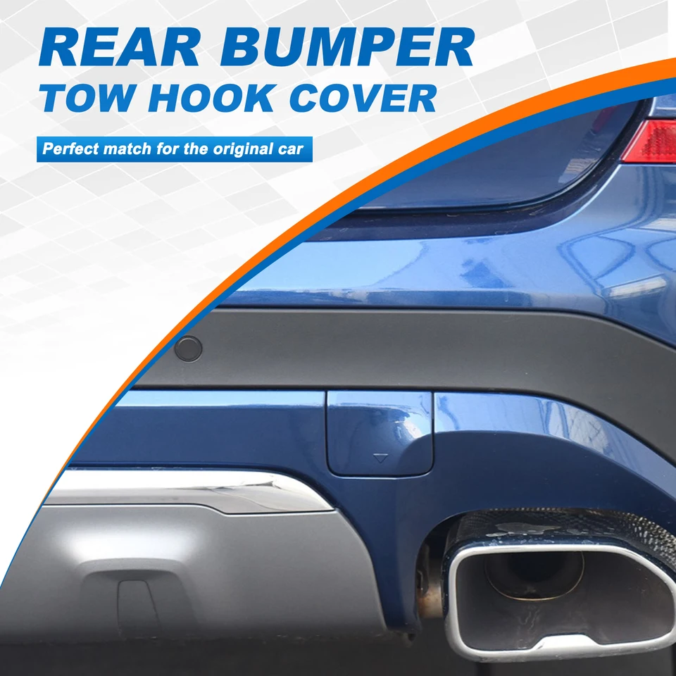 CZShiYue Capuchon De Crochet De Remorquage Pour Pare-chocs Arrière Pour BMW X3 G01 G08 2018 2019 2020 51127498525 (noir, Côté Passager Droit