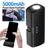 5000mAh Mini Power Bank LED Flashlight Portable Phone Charger External Phone Power Bank for iPhone 15 14 13 Type-C Fast Charging 1