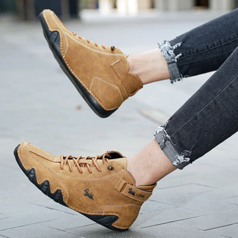 Men Sneakers Outdoor Boots Chelsea Boots Men Leather Boots Men's casual sports shoes luxury designer shoes comfortable ankle boots fashionable and comfortable high top men