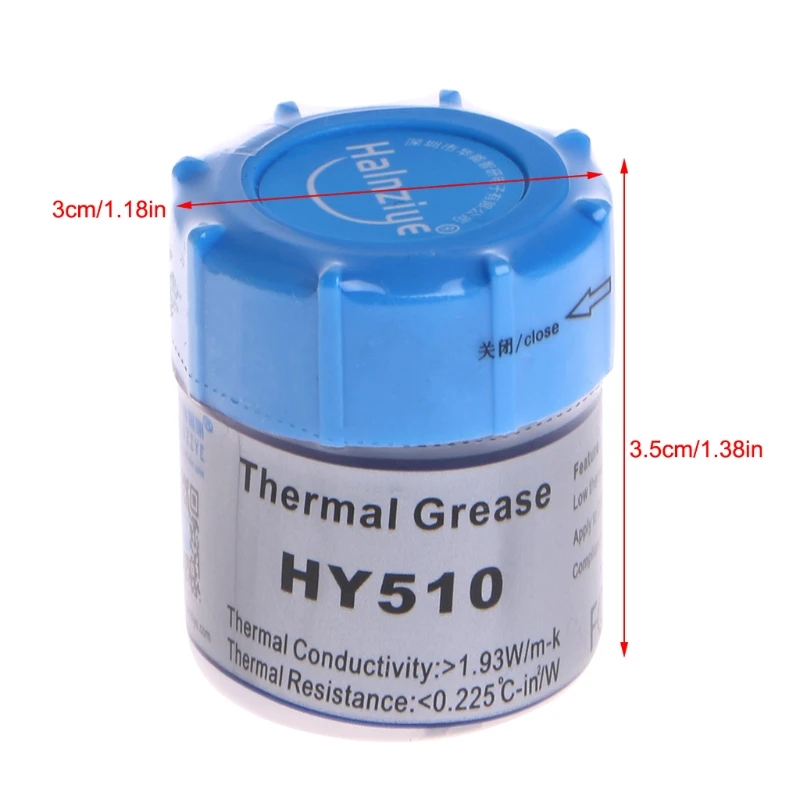 Фото F3MA 10G HY510 Термопаста, силиконовая охлаждающая паста для радиатора процессора, серая, 1,93, для Вт/м-к №5