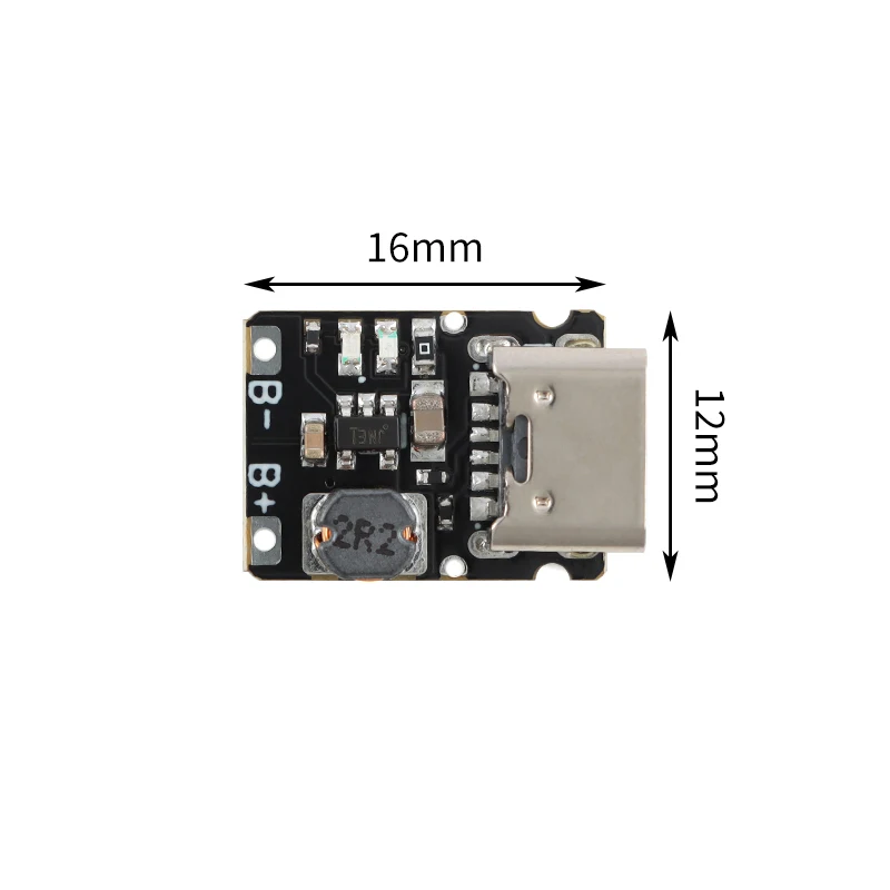 10Pcs-1pc 미니 리튬 배터리 충전 모듈, 5V 출력 부스트 18650 타입-C, 보호 기능 포함