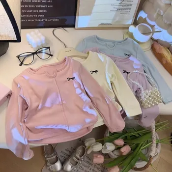 Embroidered Bow Girls Tee 1