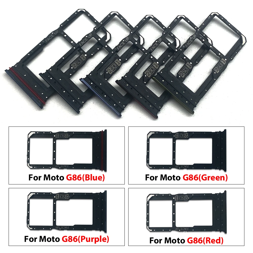 모토 G86 G85 G84 G86 파워용 SIM 카드 홀더 트레이 칩 슬롯 드로어 홀더 어댑터 소켓 교체 부품