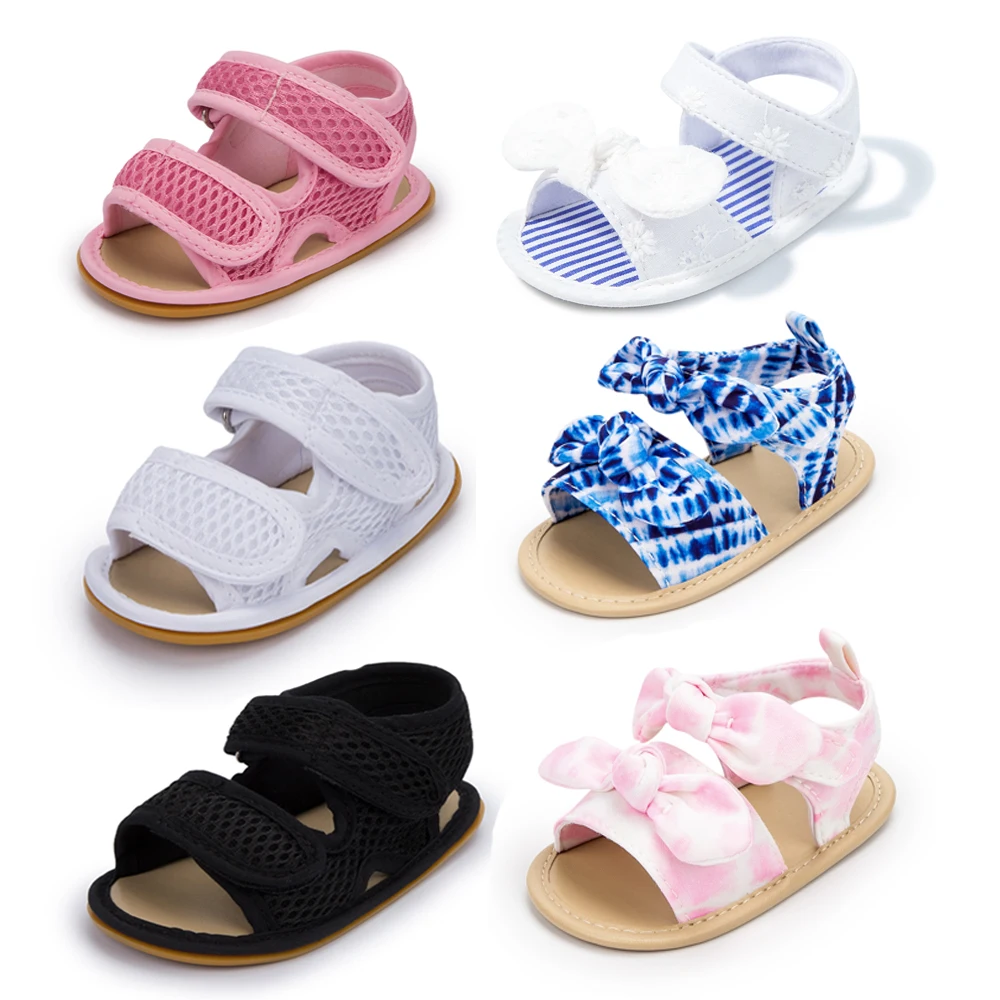 New Summer Baby Sandals Infant Boy Girl Shoes Non-slip Rubber Sole Net Flat Heel Garden Girl Sandals First Walkers Baby Shoes