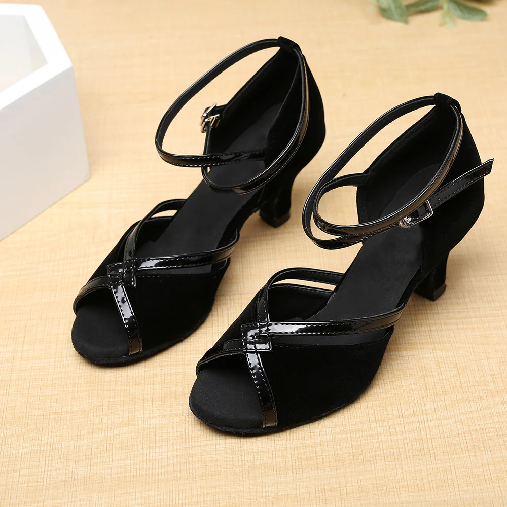 Zapatos Baile Mujer BININBOX Tacón Suela Goma, Para Salsa Y Tango