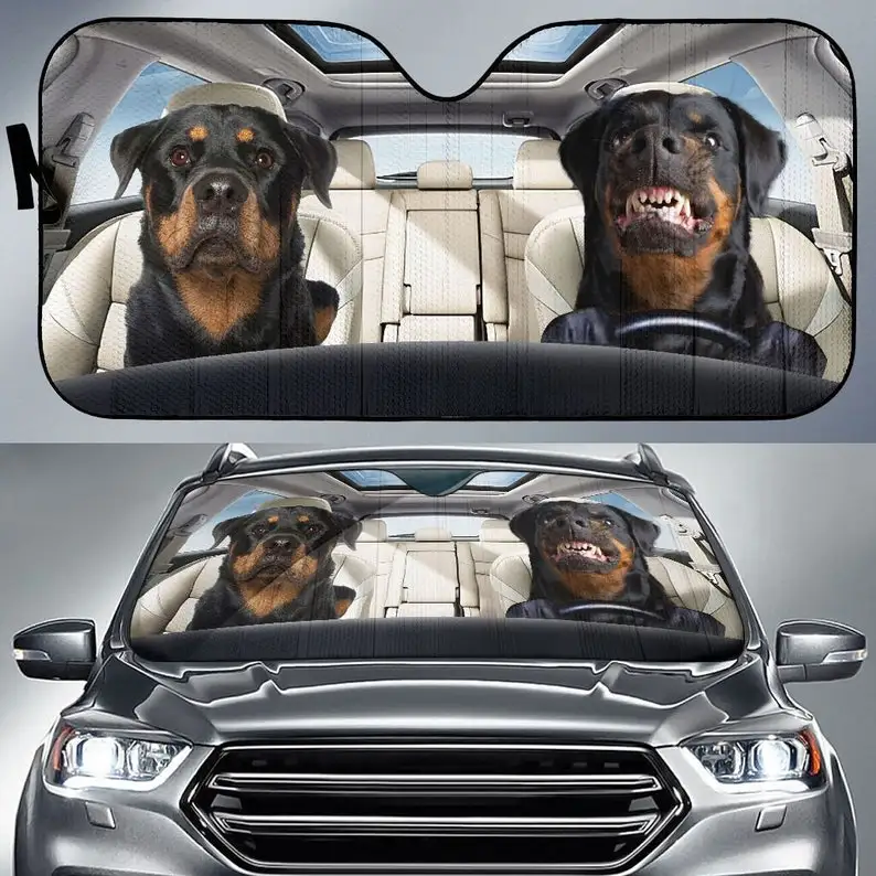 

Rottweiler-Автомобильный солнцезащитный козырек для лобового стекла, автомобильные аксессуары, солнцезащитный козырек на заказ, автомобильный солнцезащитный козырек, персонализированные подарки
