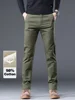 98% Cotton New Men's Casual Pants Brand Business Classic Clothes No-iron Straight Elastic Fashion Casual Trousers Male