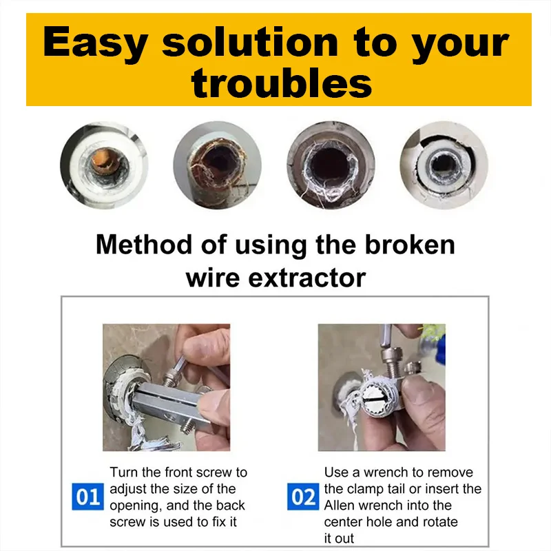 1/2 set of faucet angle valve extractor broken reverse wire water pipe triangle valve repair bolt extractor repair tool bathroom