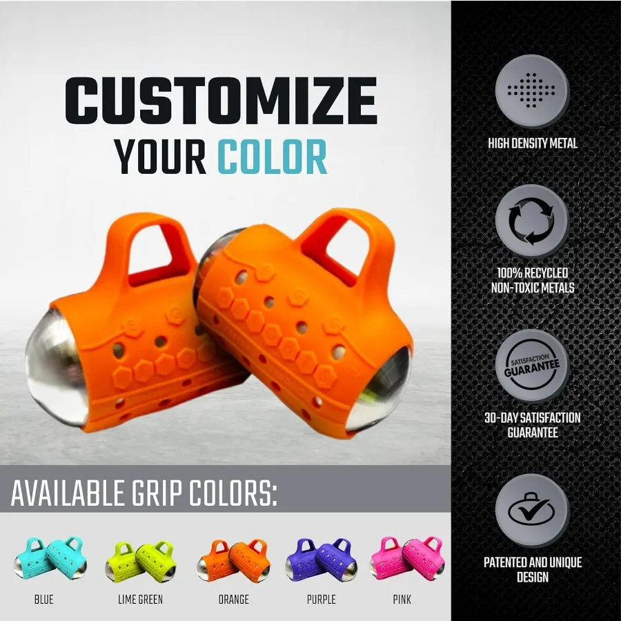 Cardio Max 3.0 lbs. Stainless Steel Hand Weights Dumbbell Set with Anti-Slip Silicone Finger Loop for Workout, Fitness, Training