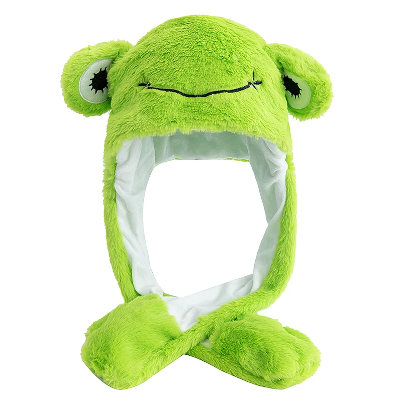 New Style Unisex Funny Ear Hat Frog Animal Style Couple Cute Ear Moving Up Cap Men Women Rabbits Ears Winter Lovely Hats﻿