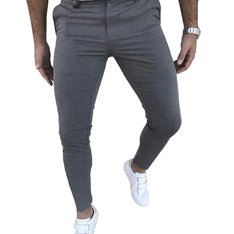 2023 New Spring Men Pencil Pants Fashion Plaid Print Trousers Male Slim Fit Business Clothes Young Men Skinny Pants MY908 5