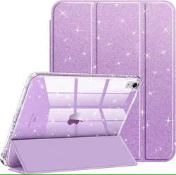 Premium Protective Case with Pencil Holder for Pro 12.9 4th 5th 6th (Purple)