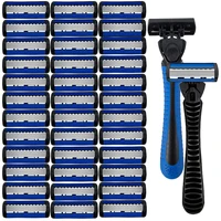 6-layer razor blade, men's stainless steel blade, classic water washed razor, sharp blade for clean shaving 1