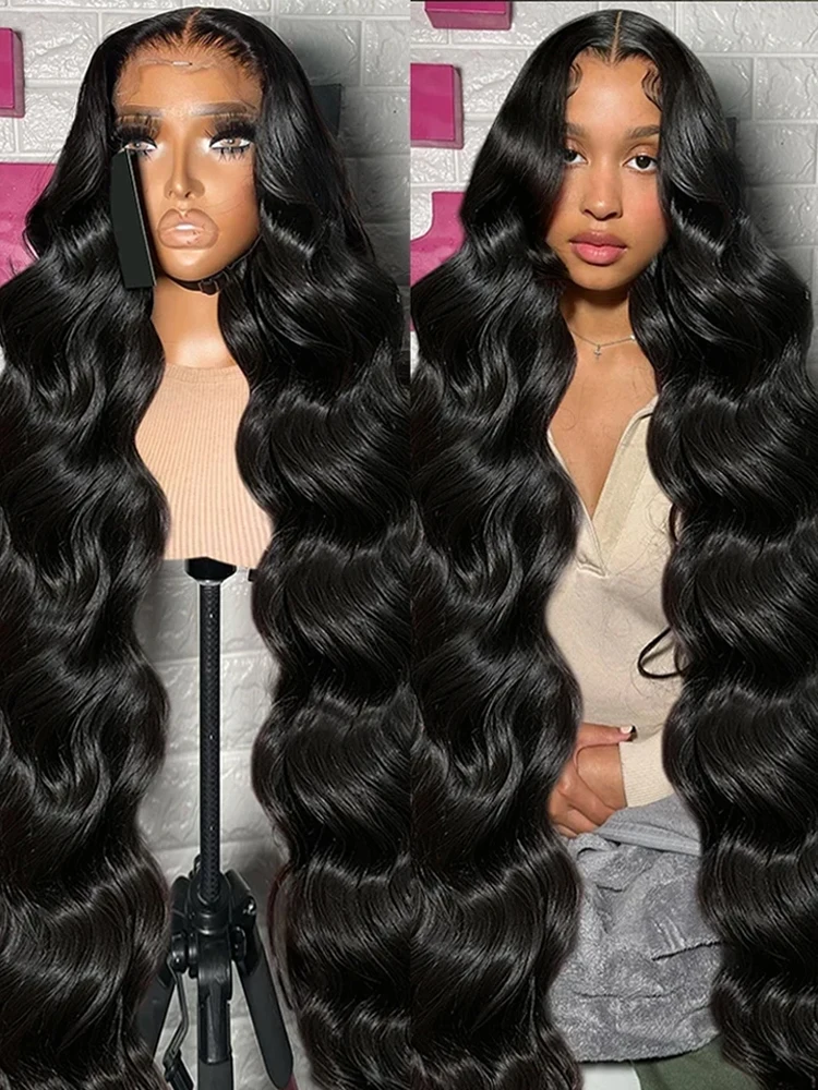 180% HD 13x6 Lace Front Human Hair Wigs 40 Inches Transparent Body Wave 5x5 Glueless Ready To Wear 13x4 Lace Frontal Wig