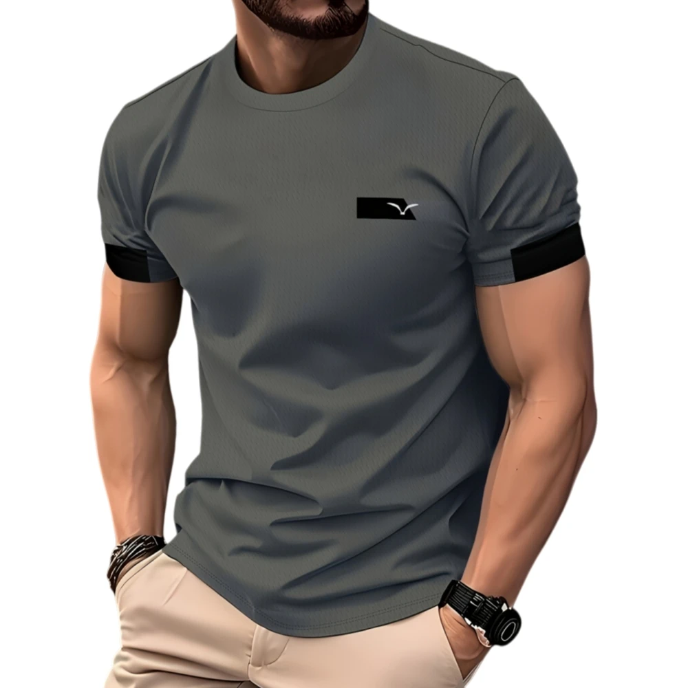 Casual Striped Print Men's T Shirt Harajuku O-Neck Short Sleeve Tops Men Clothing Summer Daily Business Tees Oversized T-Shirts