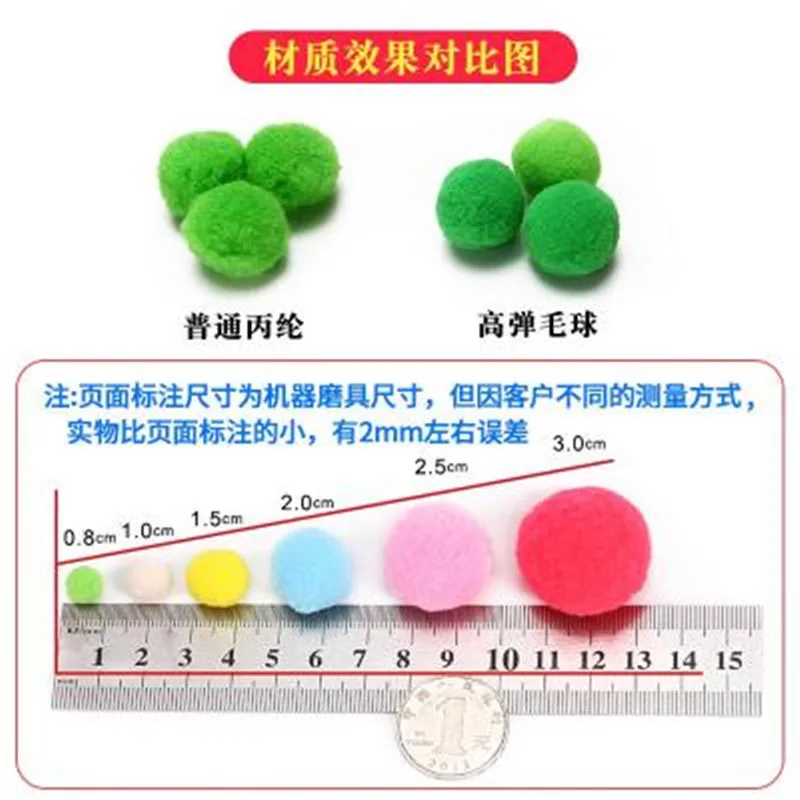 Plush Pompoms 15mm 20mm 25mm Soft Fluffy Balls DIY Handmade Craft Material Home Decor