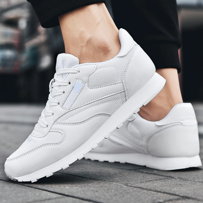 

White Shoes Autumn Korean Style Mesh Breathable Sneakers Korean Style Men's Fashion Casual Lightweight Sports Shoes Zapatillas