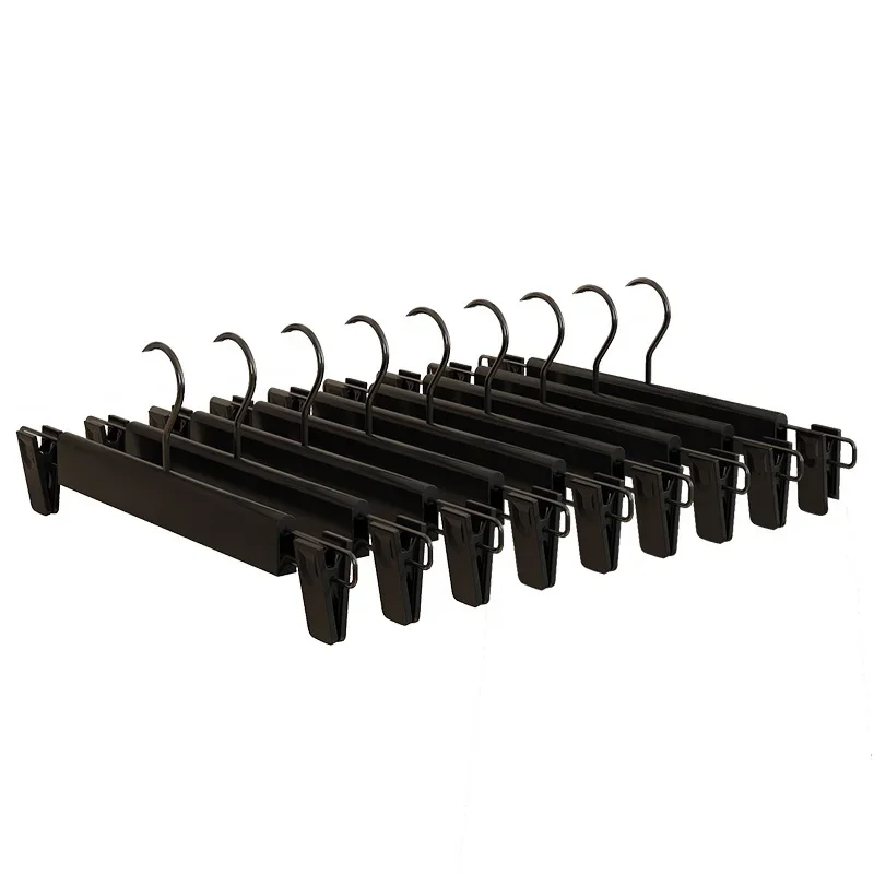 Home Frosted Plastic Trouser Rack Strong Seamless Clip Hangers To Dry Clothes Hangers for Clothes Home Storage & Organization clothes hanger,clothes rack,pants rack,storage hanger