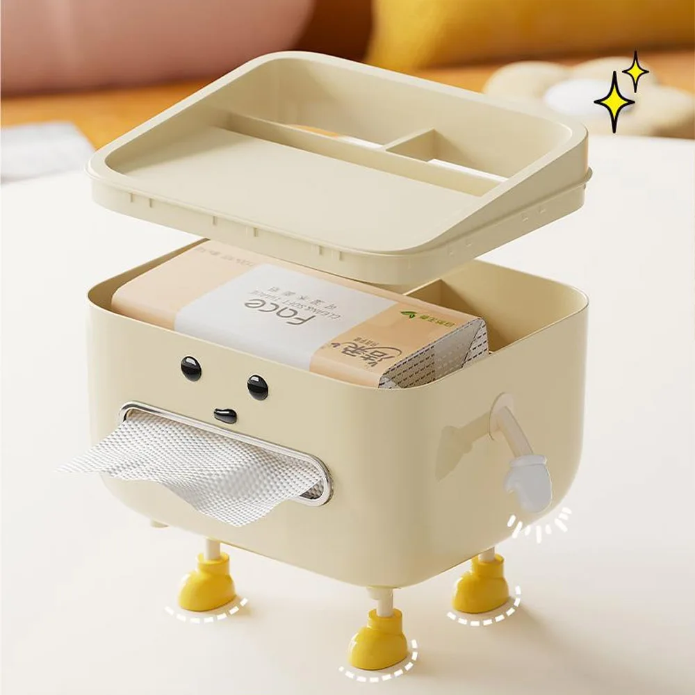 UFORU Paper towel box Household living room desktop bedroom bedside remote control multi-function table storage paper box 6