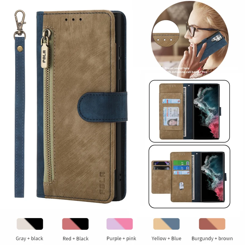 Funda Tipo Billetera FOXDOCK Para Realme C65 4G - Tapa Abatible Con Correa Para Mujer