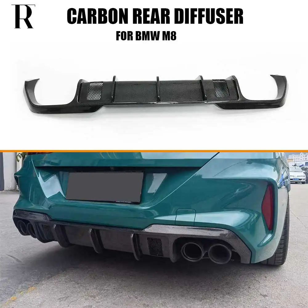 

V Style Carbon Fiber Rear Bumper Lip Diffuser Splitter for BMW F91 F92 F93 Original Real M8 Only