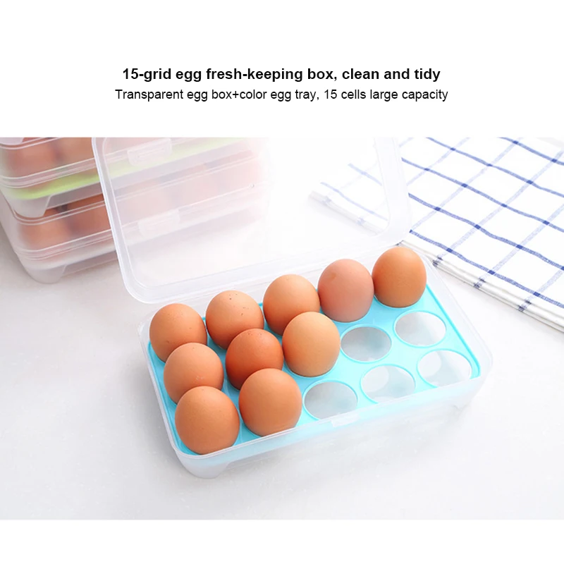 Description Picture 3 of itemDouble-layer Storage Box Refrigerator with Egg Dropper Kitchen Special Finishing Artifact Drawer Box Food-grade Fresh-keeping