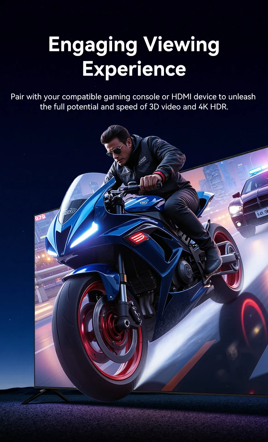 90° Angled HDMI 2.0 Cable 4K60Hz Ultra HD High-Speed Cord for Xiaomi TV Monitor
