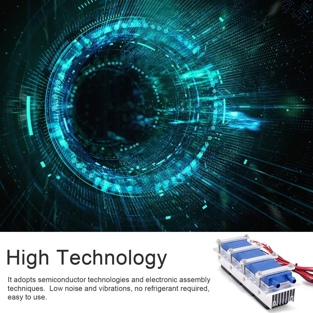ชุดทำความเย็นเทอร์โมอิเล็กทริกเพลเทียร์ 288W 12VDC 30A สำหรับพัดลมปรับอากาศ ระบบทำความเย็นเซมิคอนดักเตอร์ DIY 1