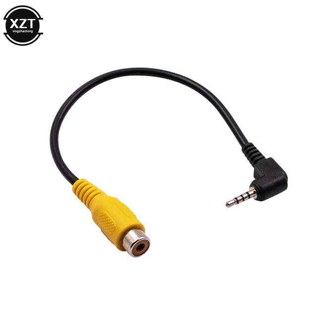RCA to 2.5MM AV IN Cable For Car Rear View Camera to GPS Tablet Parking Adapter 2