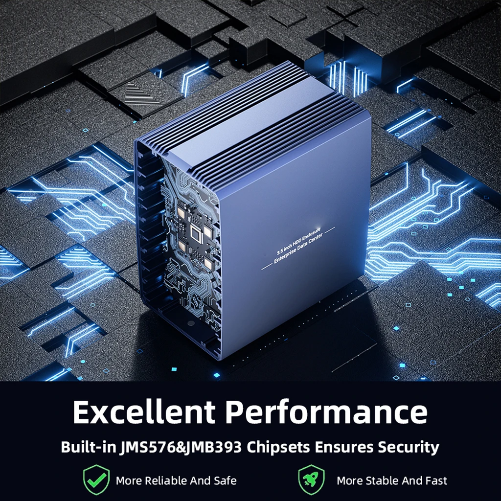 하드 드라이브 도킹 스테이션, 알루미늄 HDD 케이스 지지대, 2.5, 3.5 인치 HDD, SSD용 8 레이드 모드, 5 베이 SATA HDD 도킹 스테이션