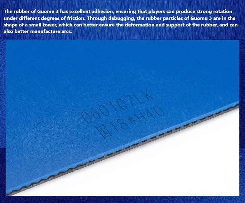 Description Picture 4 of itemOriginal YINHE Special Forehand Rubber National Jupiter Black/blue Sponge Table Tennis Rubber Inorganic New Era Ping Pong Rubber