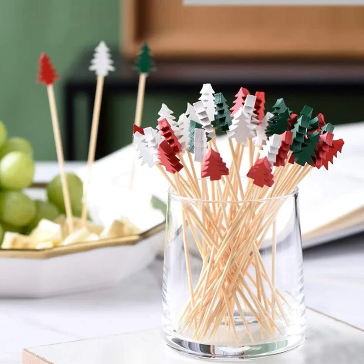 Christmas Tree Fruit Sign Portable Picks