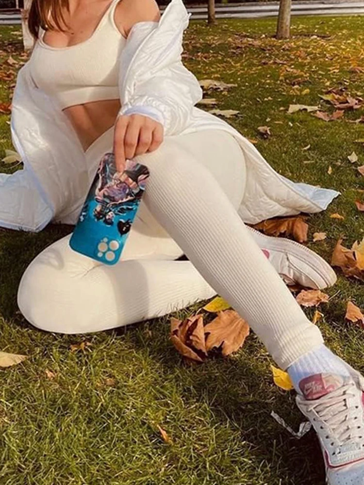 Fitness Leggings Women Outdoor Sports Yoga Pants Gym Solid Trousers High Waist Tight Casual Running Jogging