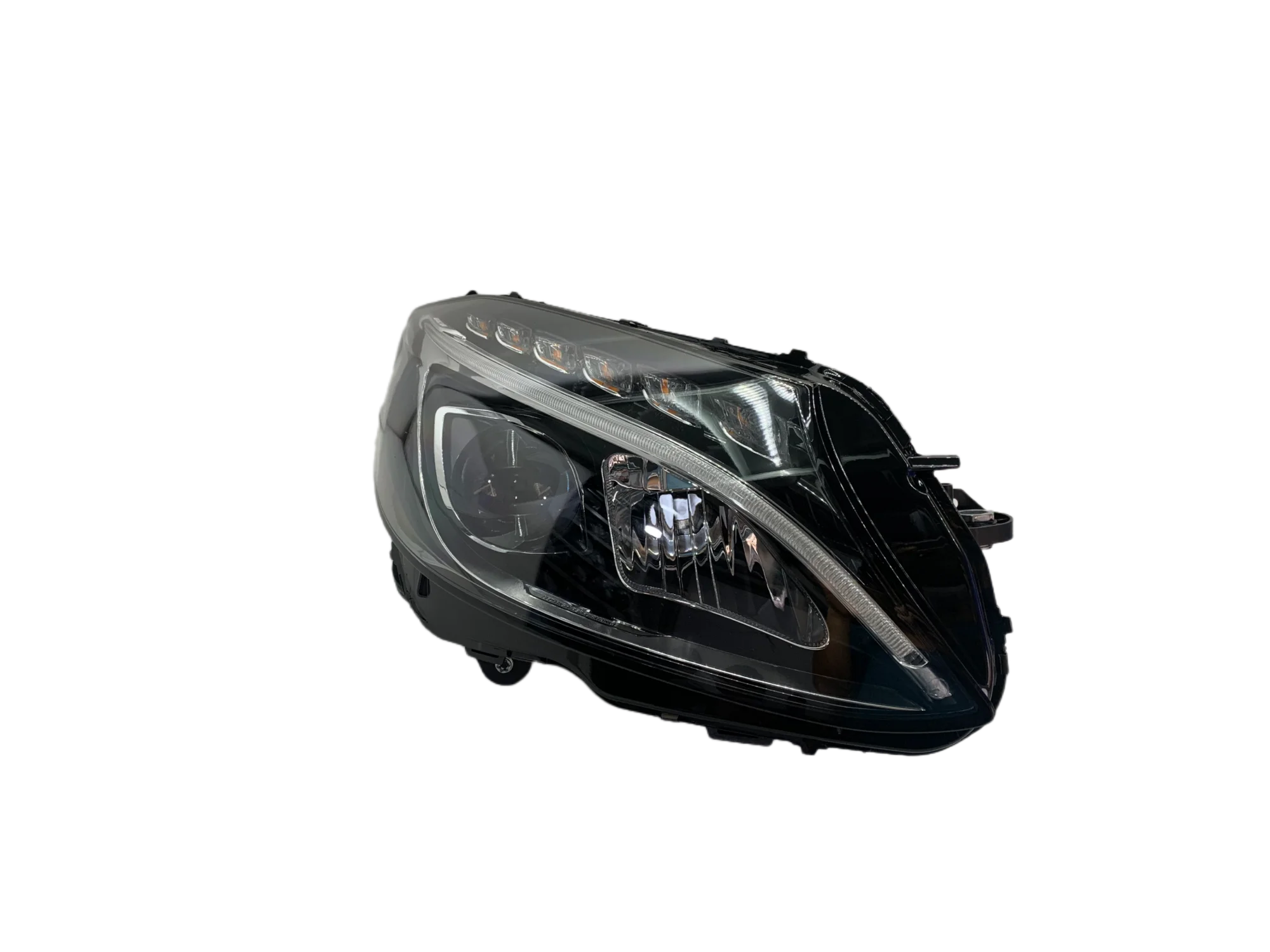 2015 2018 메르세데스 벤츠 C 클래스 W205 c260 c200 c300 용 LED 램프, 오리지널 원 렌즈 헤드 램프 어셈블리, 자동차 액세서리