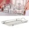 Commercial Dishes Tray Large Rectangle Tray Stainless Steel Home Living Room Commercial Dishes Tray For Coffee Water Cups Fruit 3
