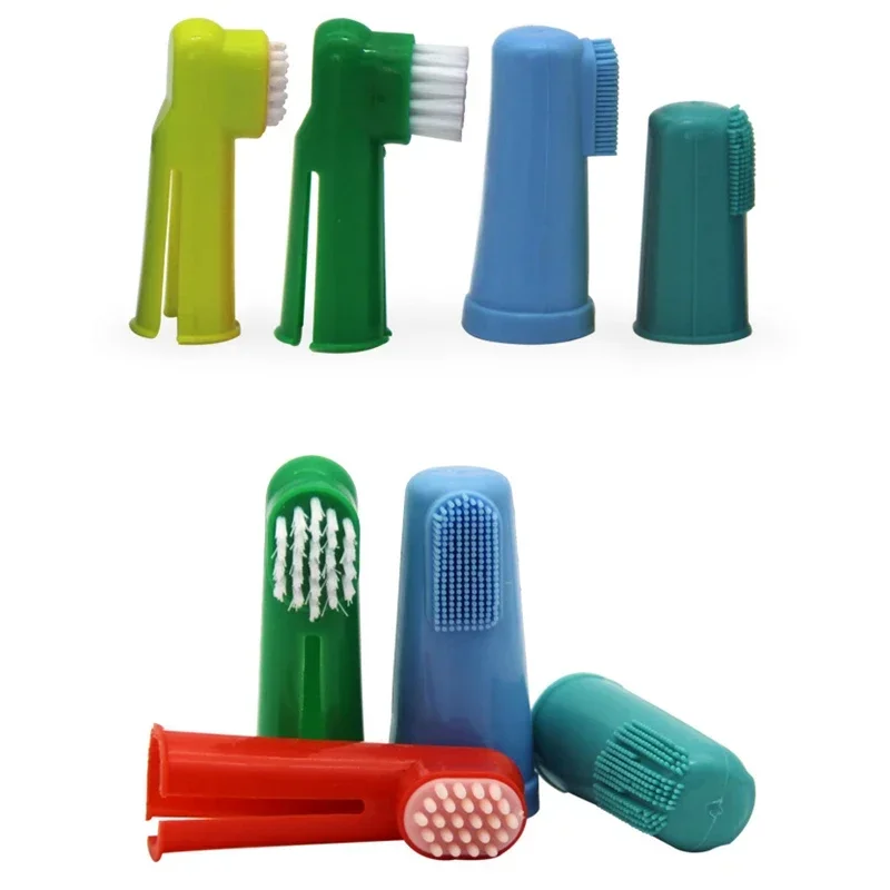1/3 Pcs Soft Pet Finger Dog Toothbrushes 3