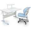 Height Adjustable Study Desk 43" with Drawer & Chair (Desk and Chair Bundle – DX Series Blue) 2