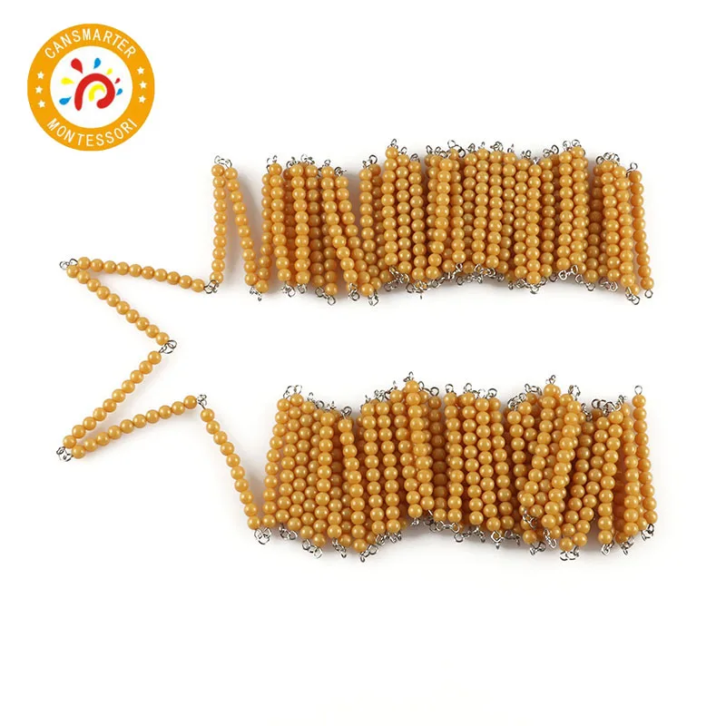 Montessori Materials Golden Bead Chain of 100 and 1000