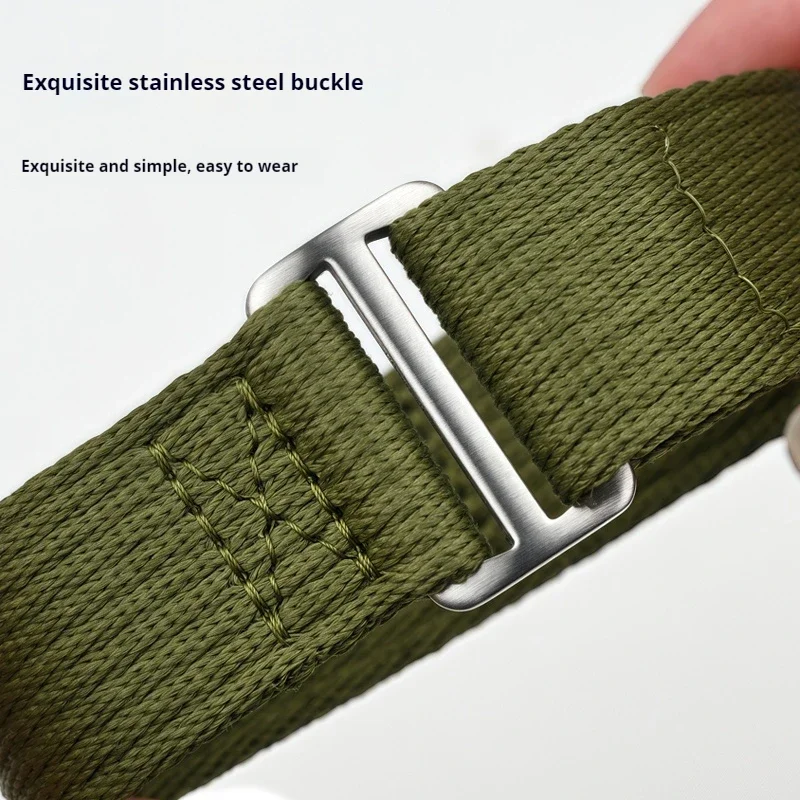 Men's Military Nylon Strap with Hook and Loop Fastener - Waterproof Wrist Bracelet