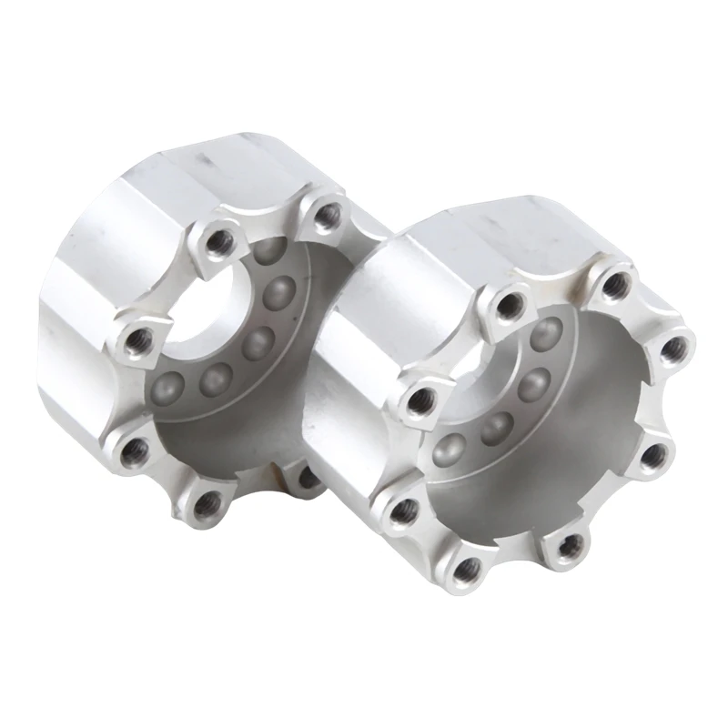 4Pcs Alloy Wheel Adapter 3.8 Inch Wheel Adapter For PL Proline 3.8 Inch 8X32 To 17Mm Replacement Accessories Silver