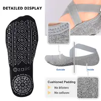 Grip Socks for Women, Non Slip Pilates Yoga Socks Non Slip Socks for Workout, Fitness Ballet Dance Workout Sports Socks Slipper - Image 6