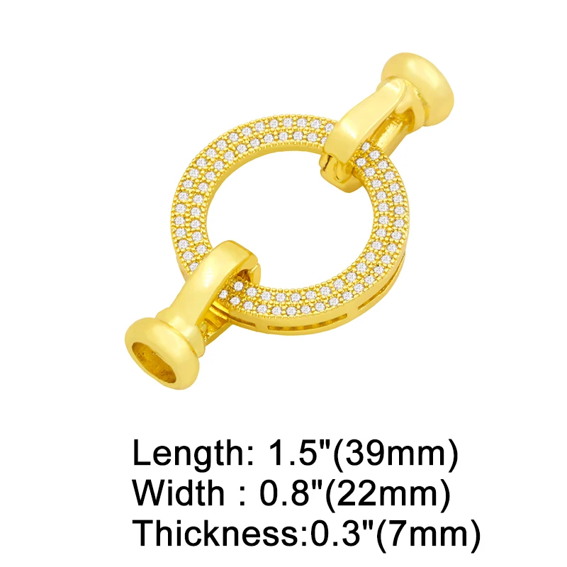 Gold Plated Copper Mini Bracelet Connectors with CZ Embellishments