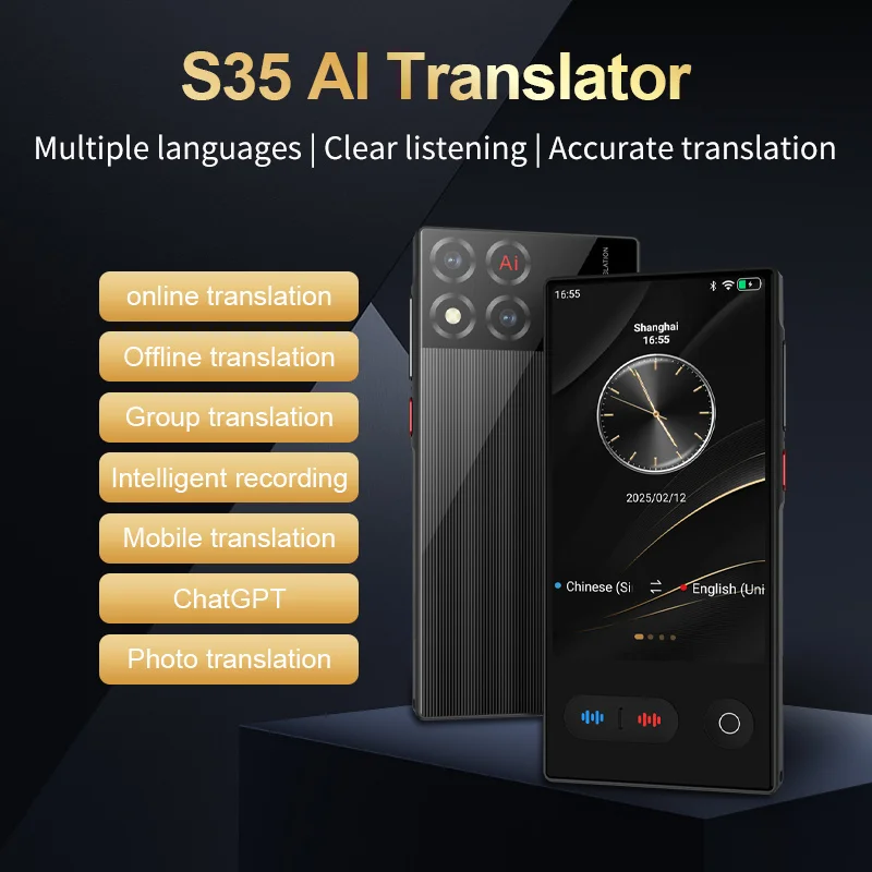 S30 Pro AI Smart Translator 148 In Real-time Online Languages Translation Portable ChatGPT Voice Photo Intelligent Translate