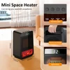 Hot Air Blower Electric Heater Heating Fans PTC Fan Heater for Room 1500W Desktop Portable Fan Heater for Home Bathroom Office 6