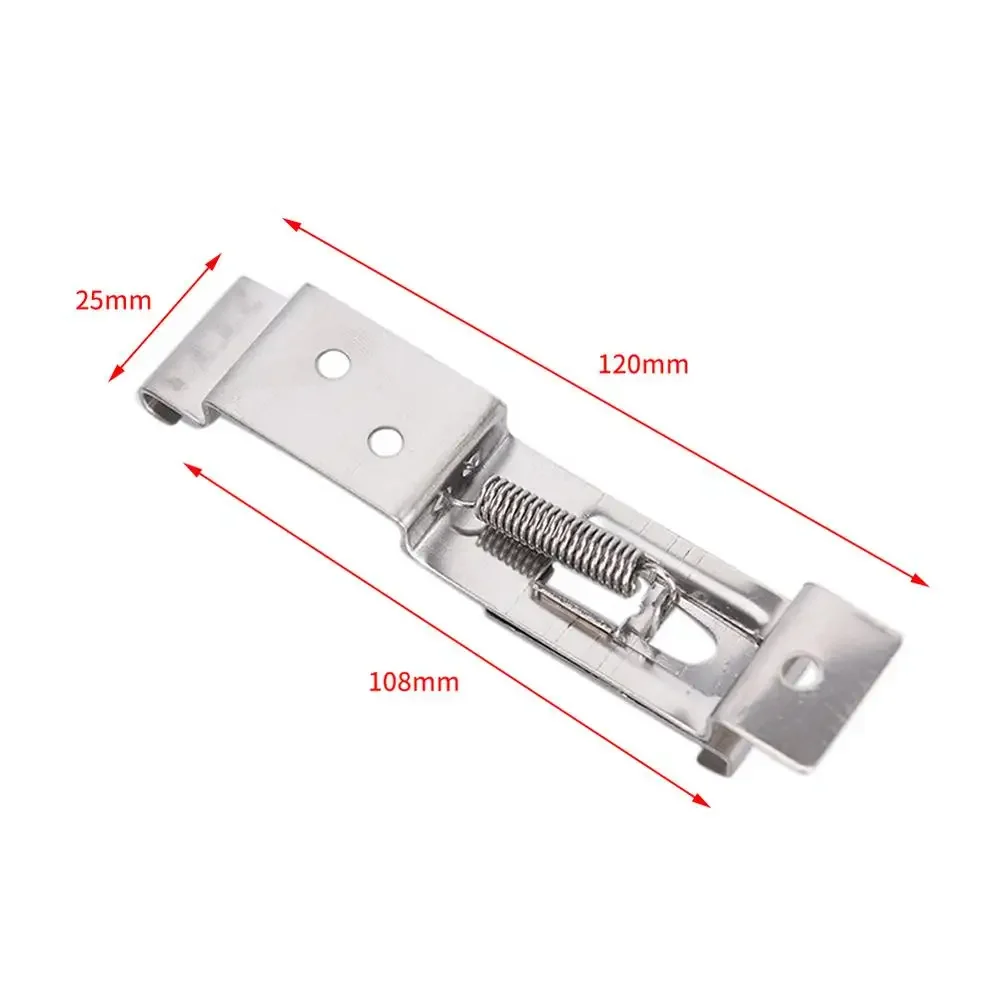 1 Pair Car License Plate Frame Holder Trailer Number Plate Clips Spring Loaded Stainless Steel Bracket Truck Frame Holder Clamp License Plate Holder